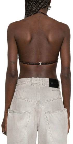 Rick Owens Reggiseno In Pelle Bra Mahogany Bruin