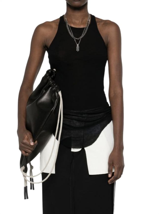 Rick Owens Basic Rib Tank Black Zwart