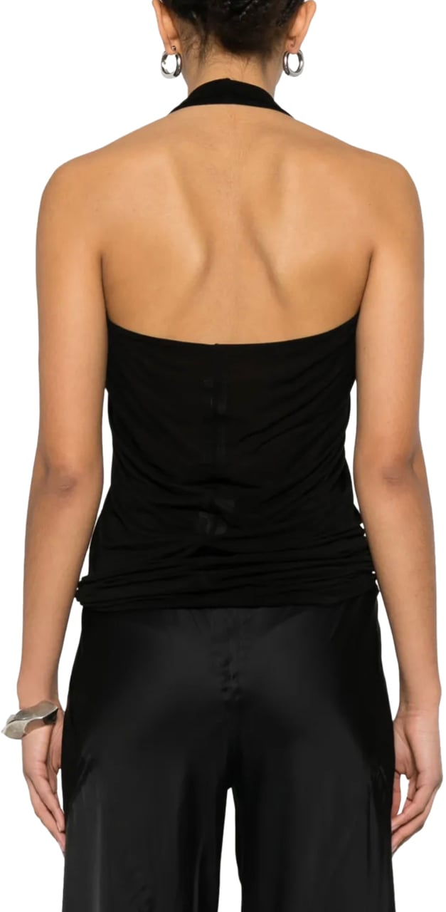 Rick Owens Top Halter T Black Zwart