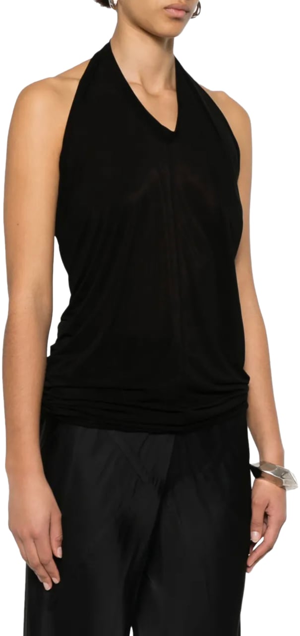 Rick Owens Top Halter T Black Zwart