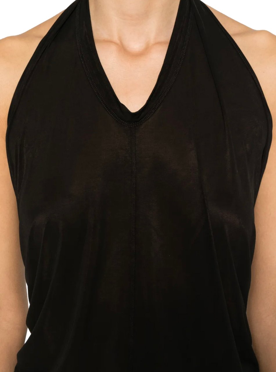 Rick Owens Top Halter T Black Zwart