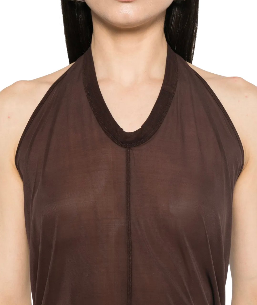 Rick Owens Top Halter T Mahogany Bruin