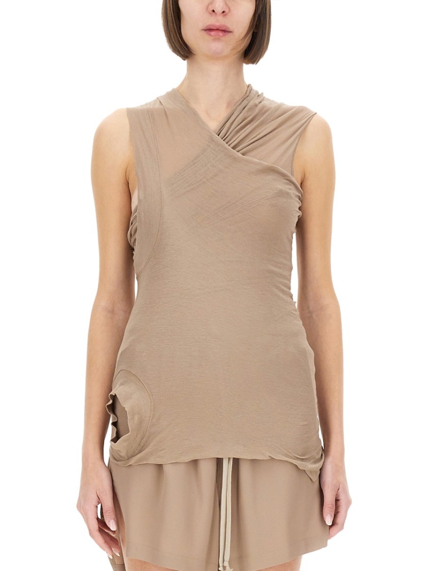 Rick Owens Top With Crossover Neutraal