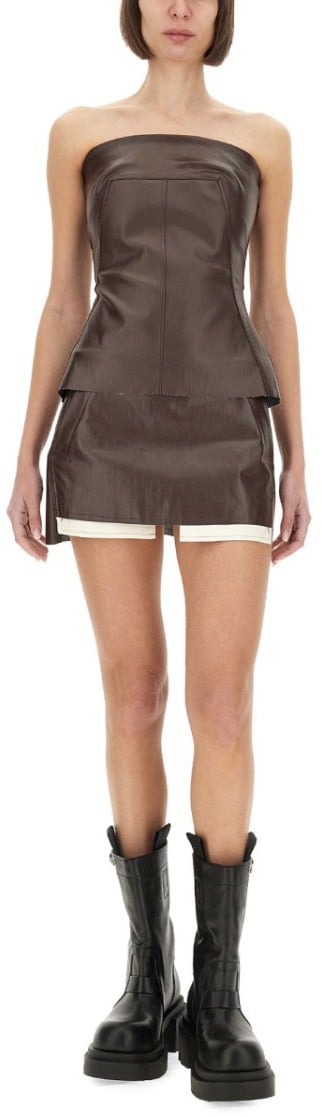 Rick Owens Top Strapless Bustier Bruin