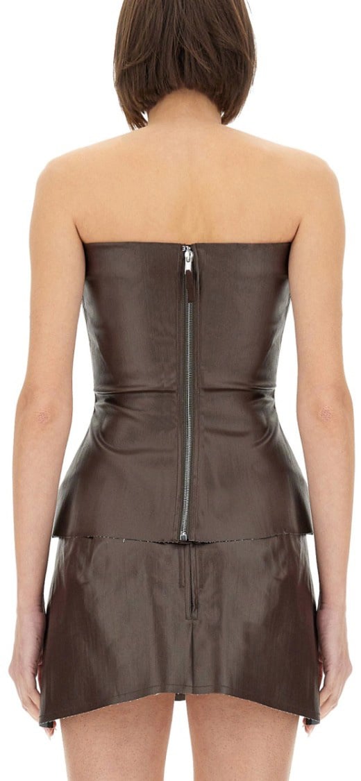 Rick Owens Top Strapless Bustier Bruin