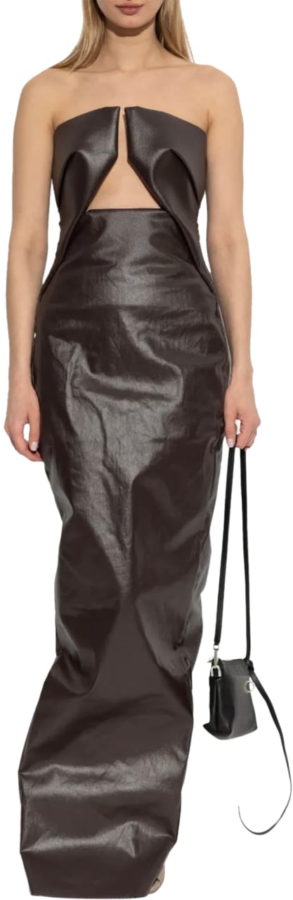 Rick Owens Denim Prong Gown Mahogany Bruin