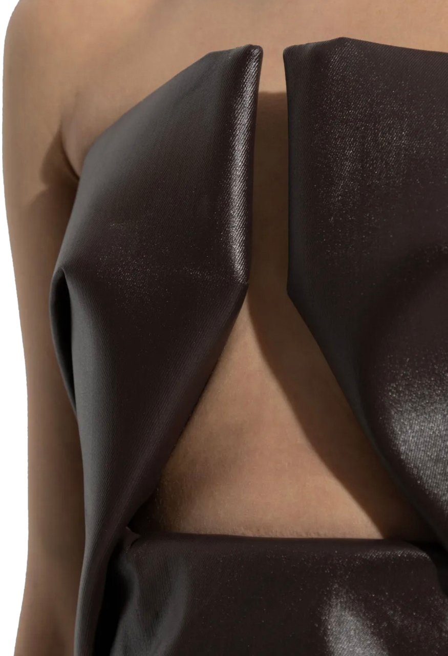 Rick Owens Denim Prong Gown Mahogany Bruin
