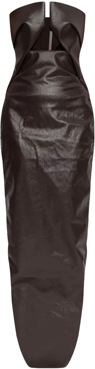 Rick Owens Denim Prong Gown Mahogany Bruin