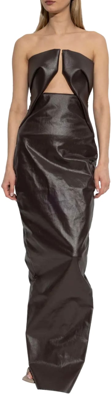 Rick Owens Denim Prong Gown Mahogany Bruin