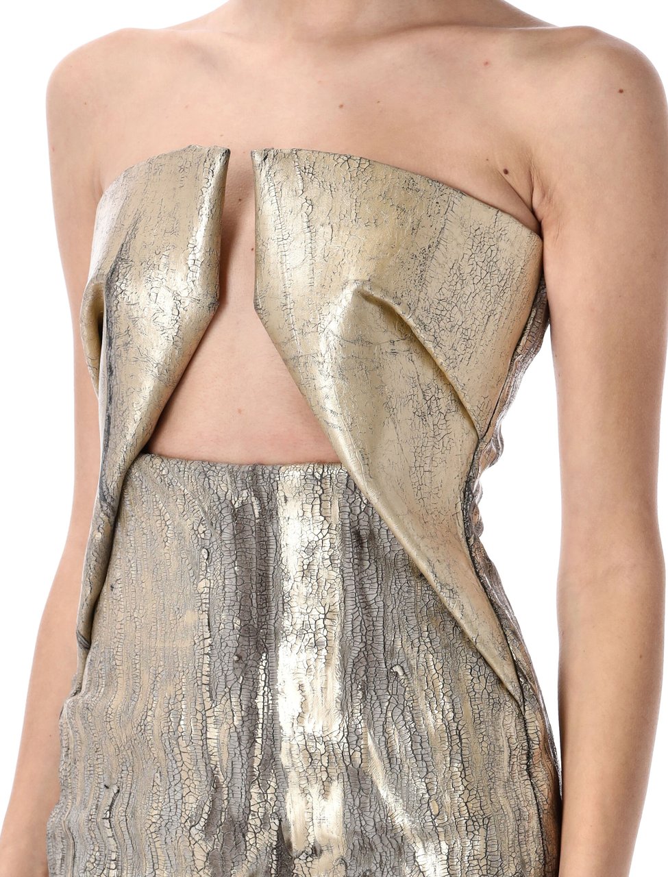 Rick Owens Prong mini dress Goud