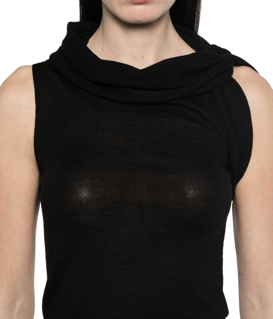 Rick Owens Twist Top Black Zwart