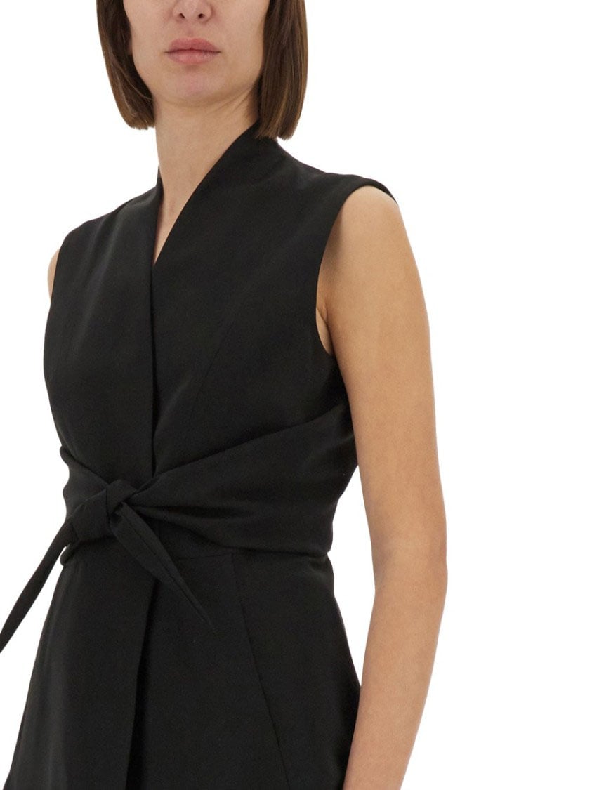 Rick Owens Structured Sleeveless Jacket Zwart