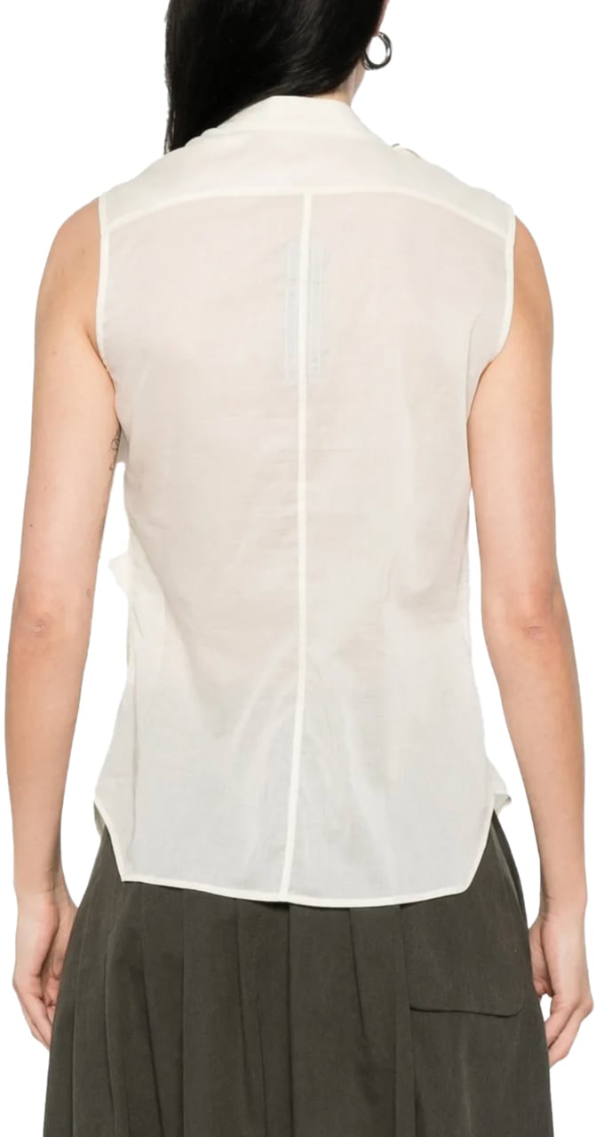 Rick Owens Senza Maniche Sl Island Shirt Butter Divers