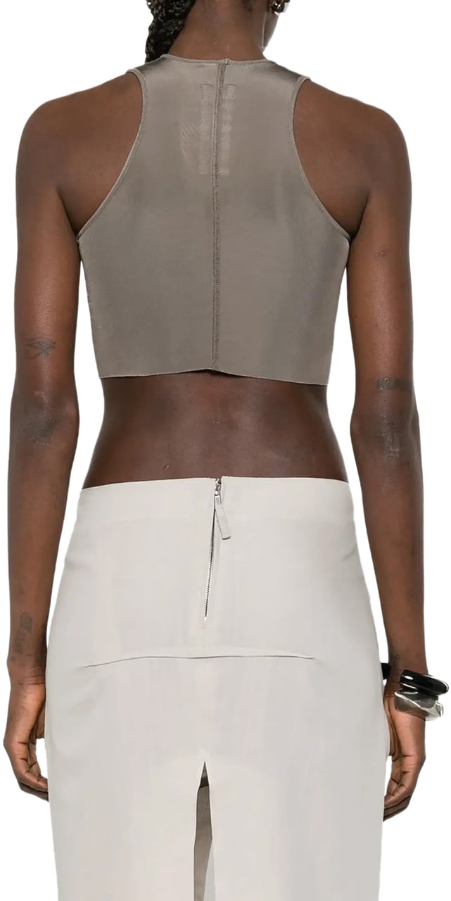Rick Owens Top Cropped Tank Dust Bruin