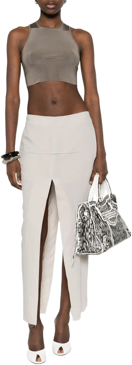 Rick Owens Top Cropped Tank Dust Bruin