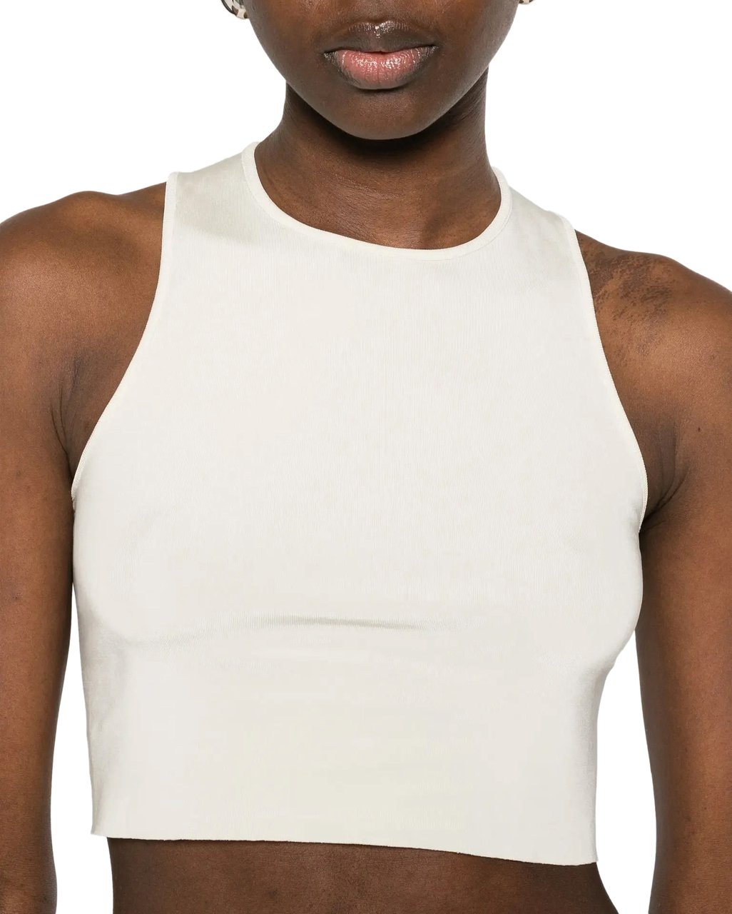 Rick Owens Top Cropped Tank Butter Divers