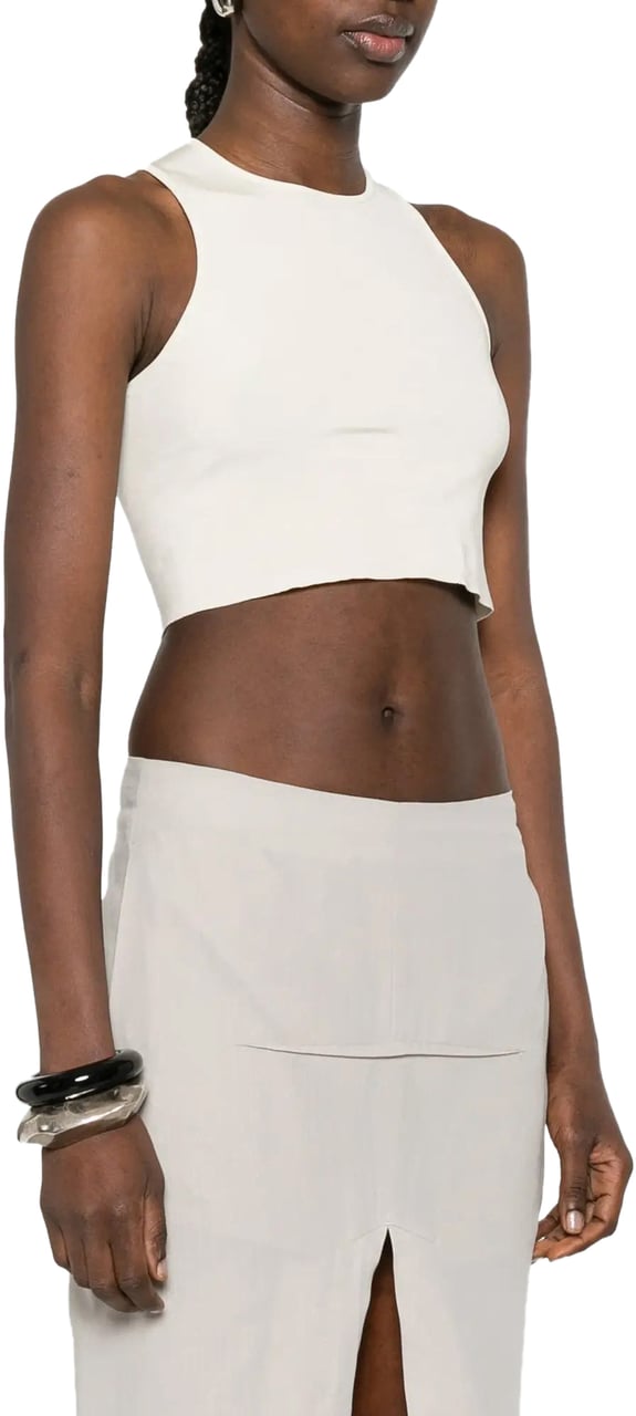 Rick Owens Top Cropped Tank Butter Divers