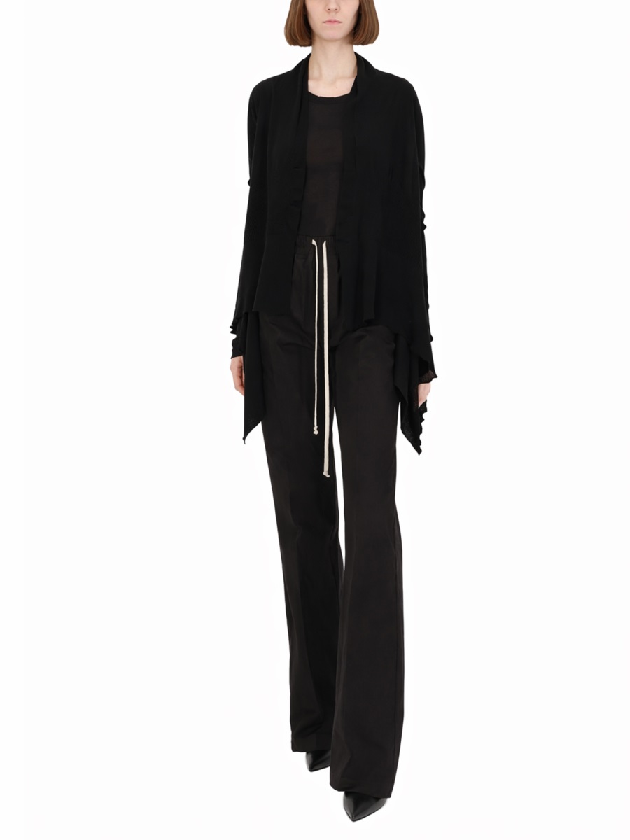 Rick Owens Black Sheer Center Back Seam T-Shirt Zwart