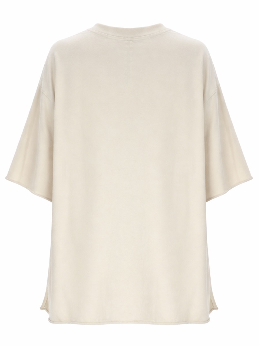 Rick Owens Tommy-T Cotton Boxy Side Slits T-Shirt Grijs