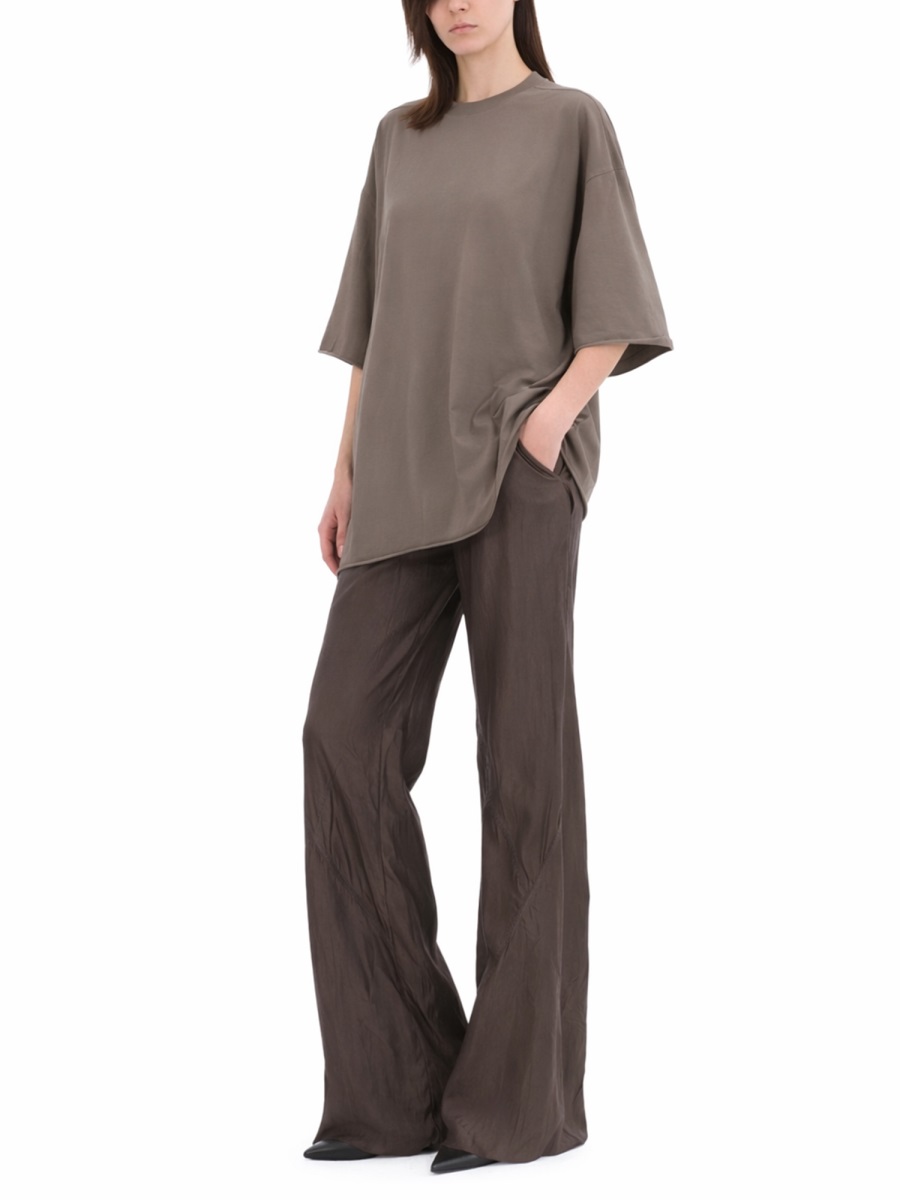 Rick Owens Taupe Tommy-T Oversized Boxy Cotton T-Shirt Bruin