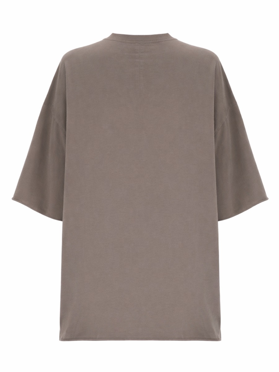 Rick Owens Taupe Tommy-T Oversized Boxy Cotton T-Shirt Bruin