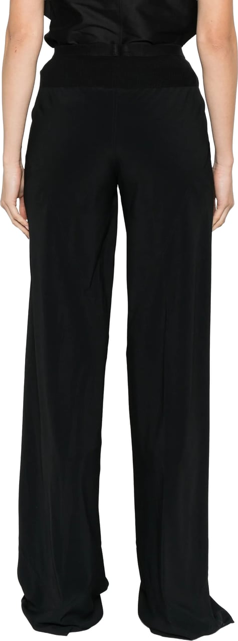 Rick Owens Bias Pantaloni Black Wide-Leg Trousers Zwart