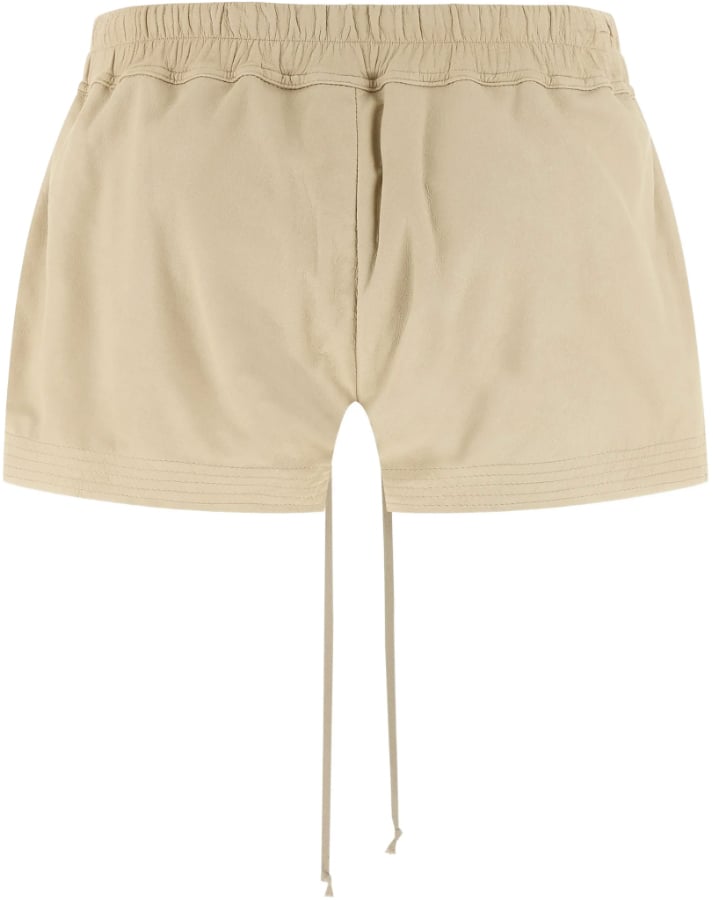 Rick Owens Shorts In Pelle Fog Boxers Sand Beige