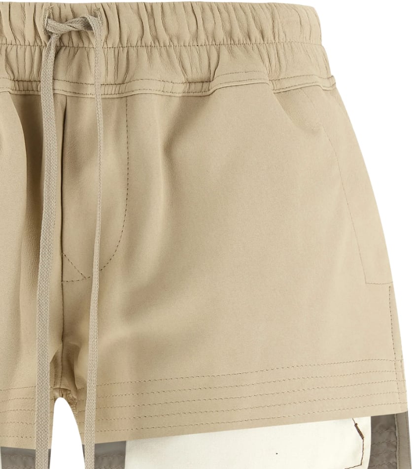 Rick Owens Shorts In Pelle Fog Boxers Sand Beige