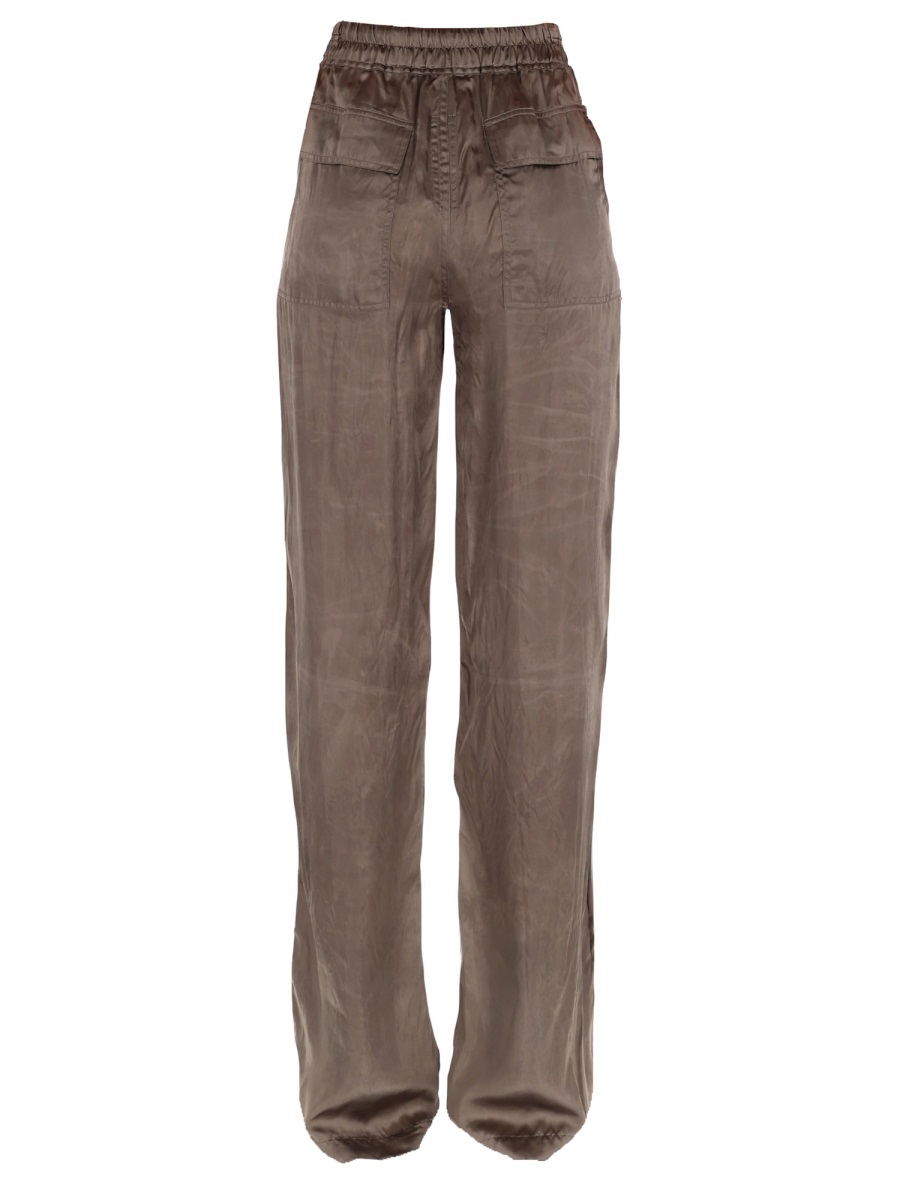 Rick Owens Black Dietrich Cupro Drawstring Pants Grijs