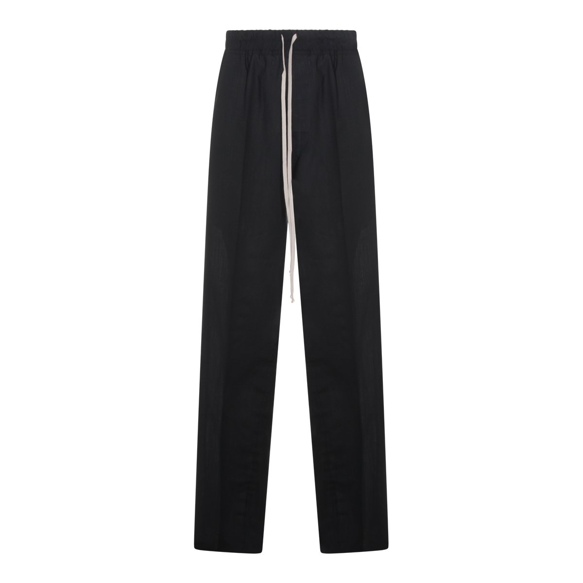 Rick Owens High-Waisted Cashmere Trousers Zwart