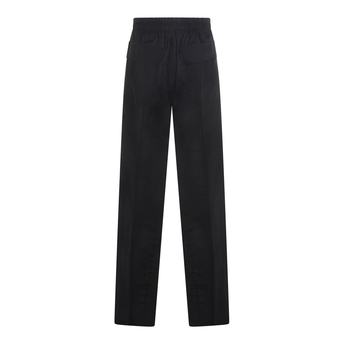 Rick Owens High-Waisted Cashmere Trousers Zwart