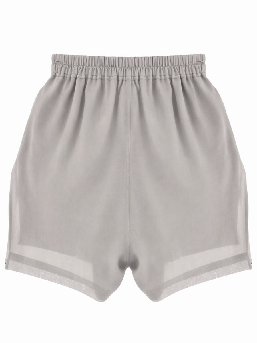 Rick Owens Boxers Relaxed Fit Silk Shorts Wit