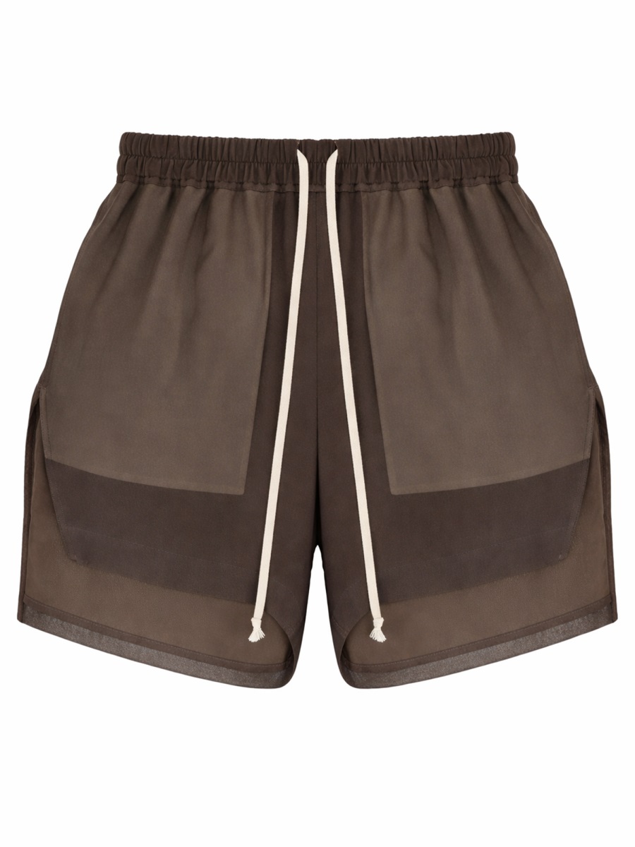 Rick Owens Brown Boxers Silk Semi-Sheer Shorts Grijs