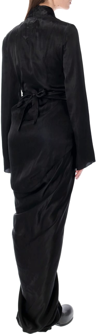 Rick Owens Rick Owens long wrap gown Zwart