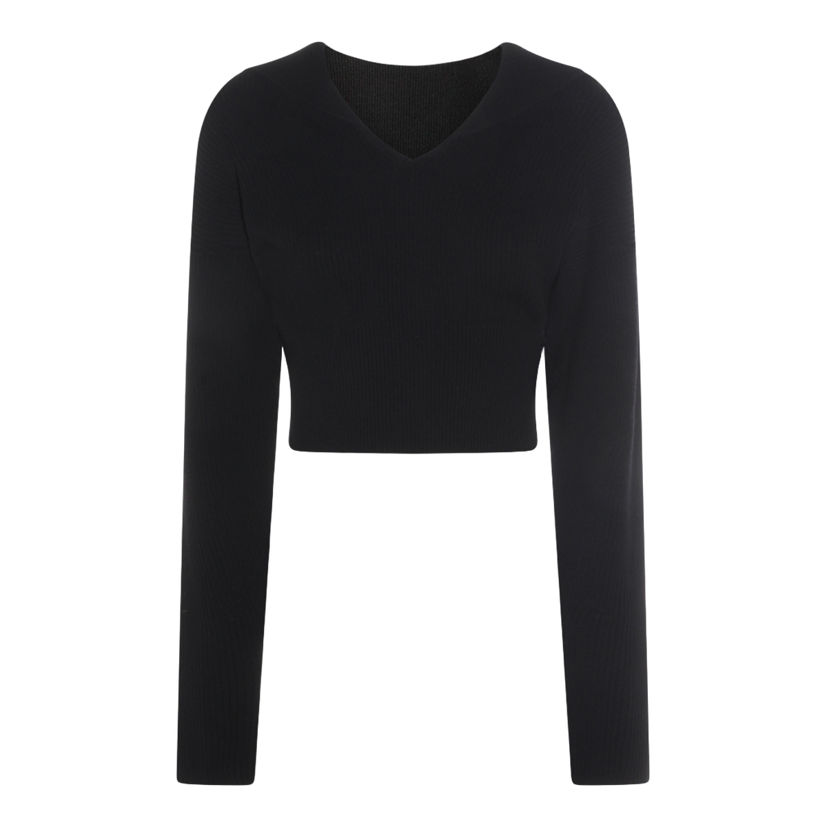 Rick Owens Relaxed Fit High Neck Black Sweater Zwart