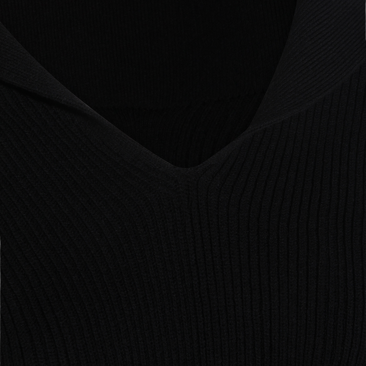 Rick Owens Relaxed Fit High Neck Black Sweater Zwart
