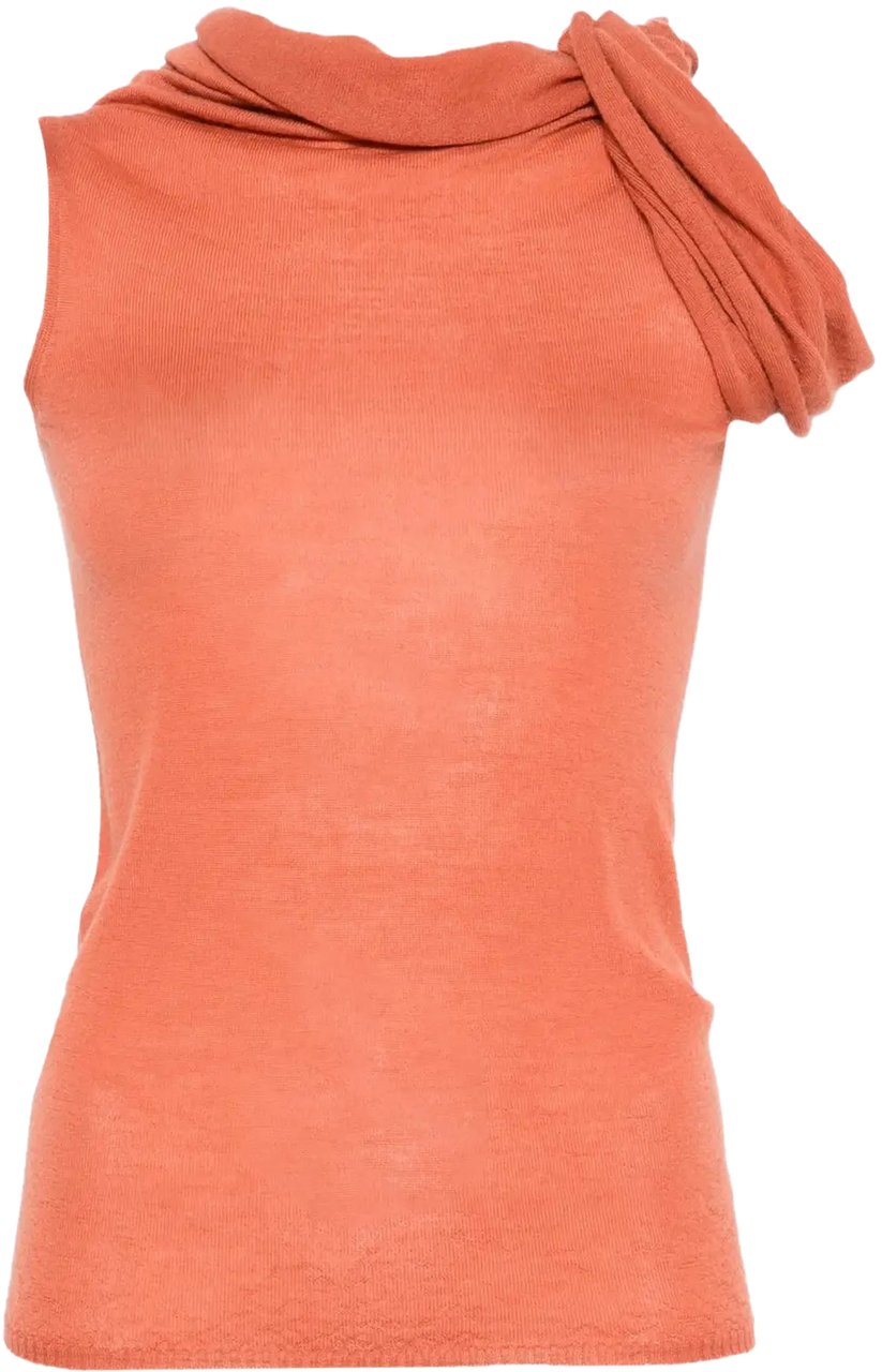 Rick Owens Twist Top Peach Oranje
