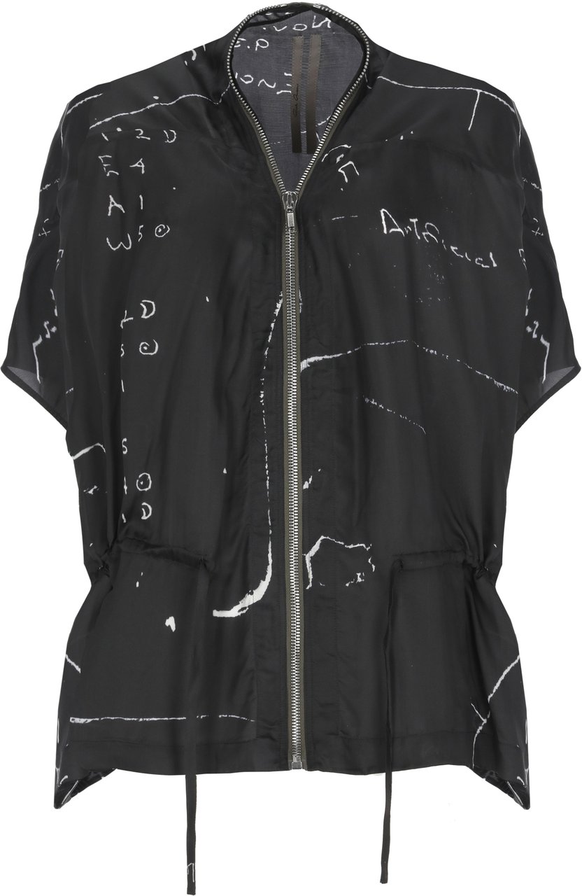 Rick Owens Coats Black Zwart