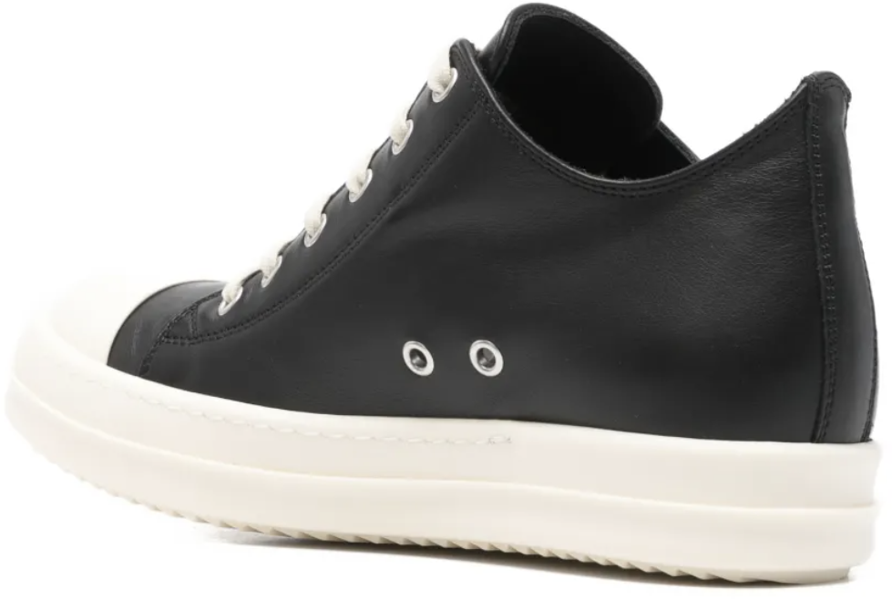 Rick Owens Low Sneaks Black/milk/milk Zwart