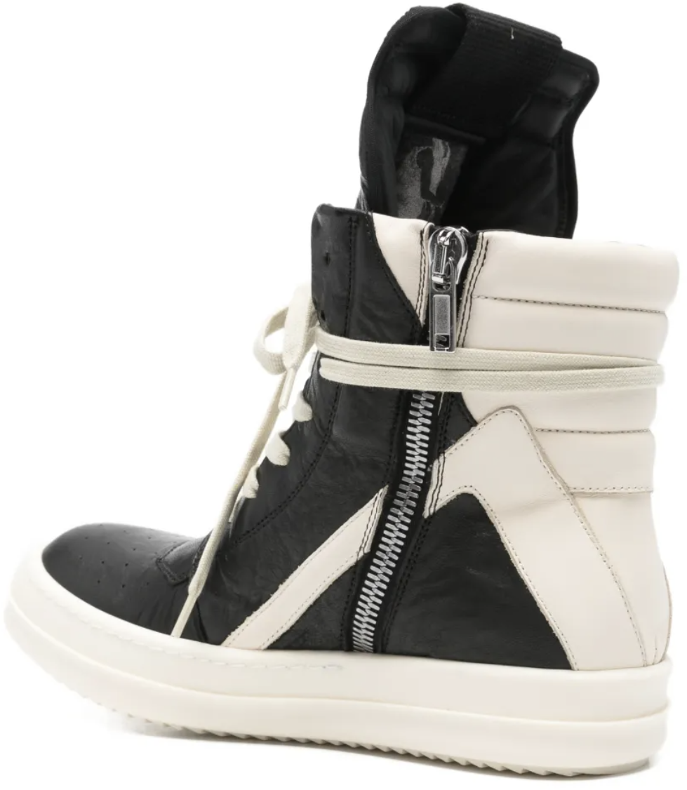 Rick Owens Geobasket Black/milk/milk Zwart