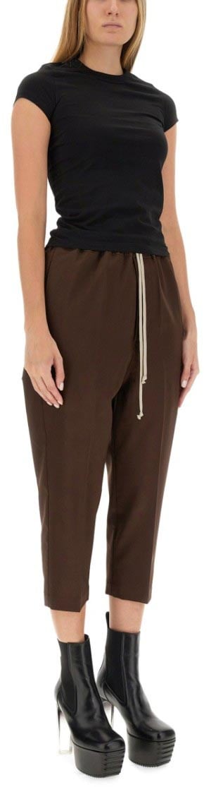 Rick Owens Drawstring Astaires Cropped Pants Bruin
