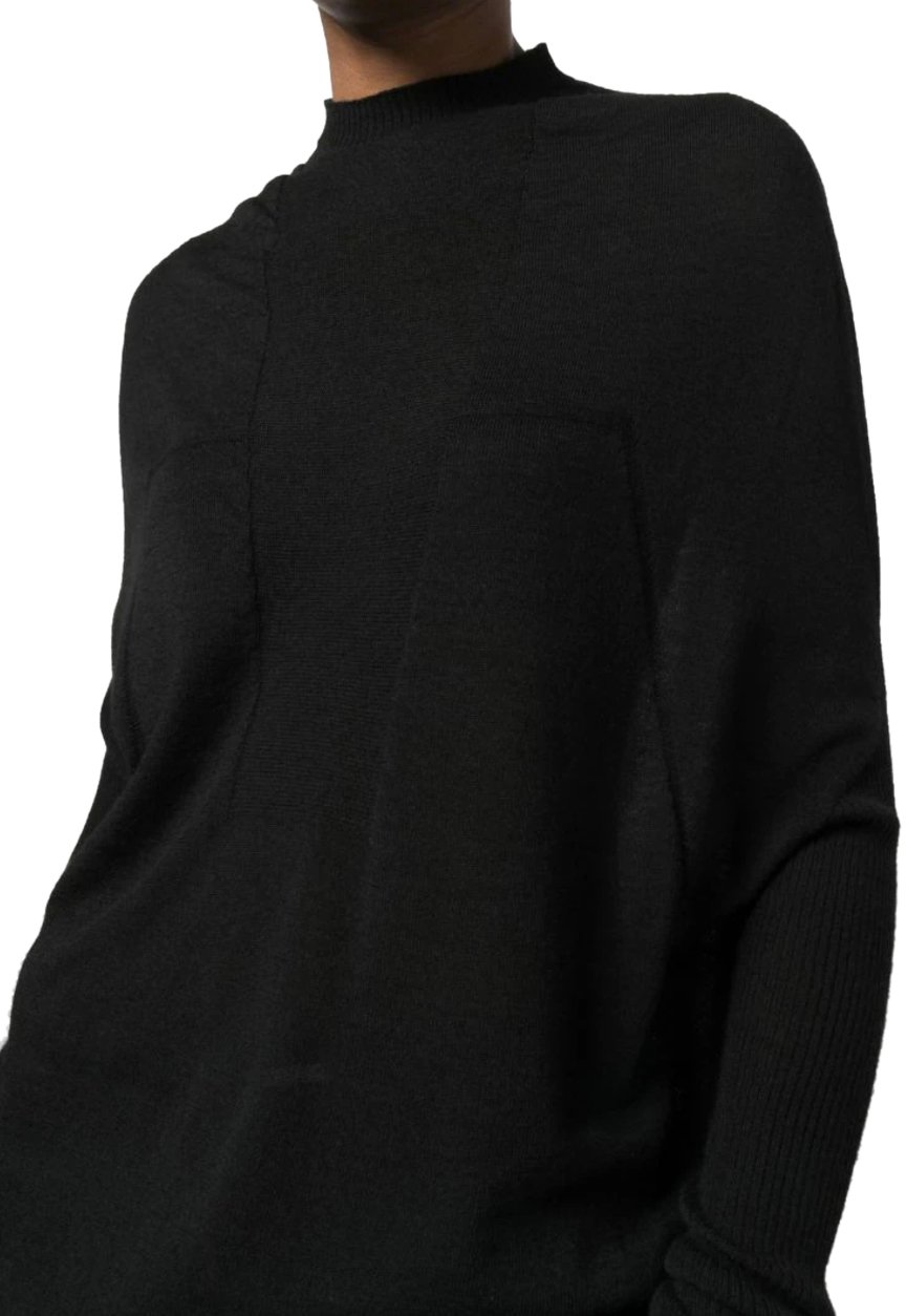Rick Owens Crater Knit Sweater Black Zwart