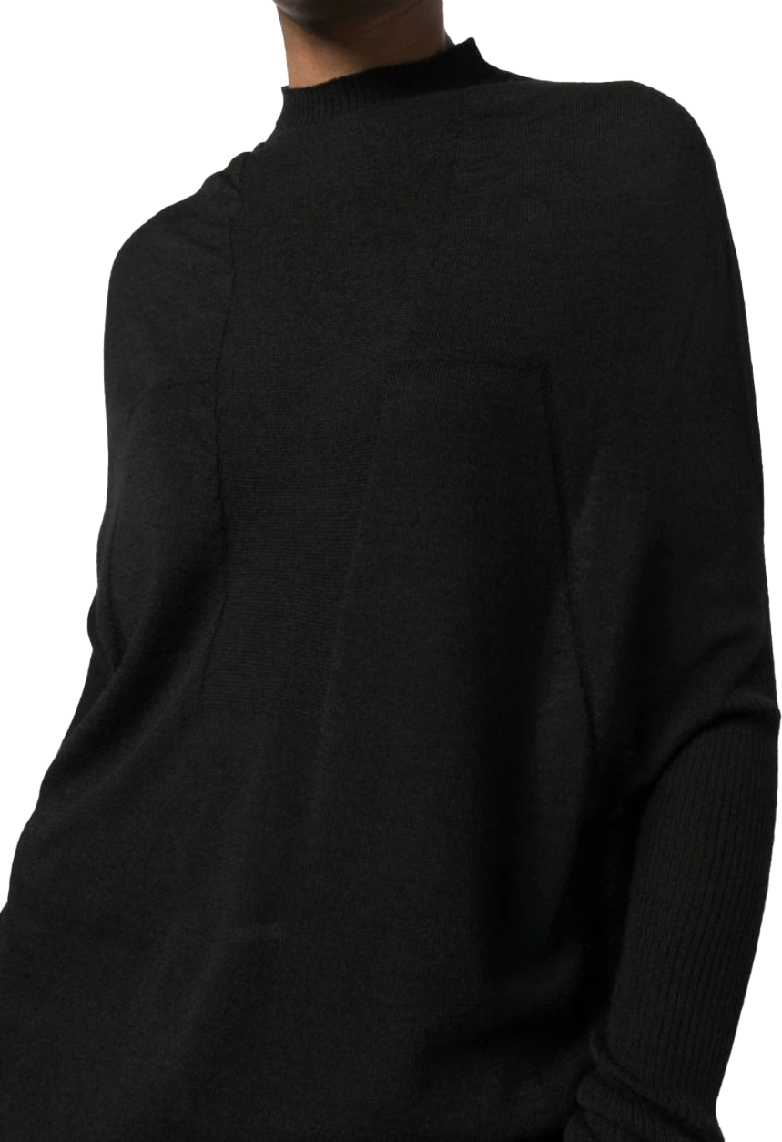 Rick Owens Crater Knit Sweater Black Zwart