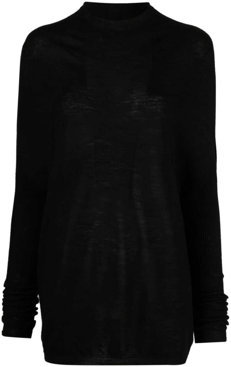 Rick Owens Crater Knit Sweater Black Zwart