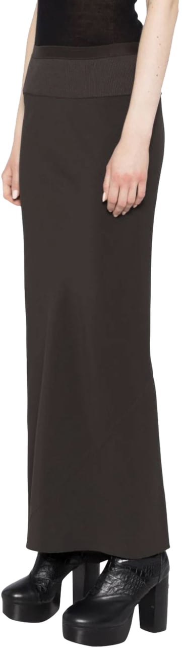 Rick Owens Calf Bias Skirt Dark Dust Grijs