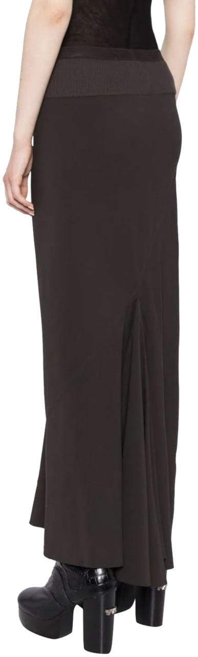 Rick Owens Calf Bias Skirt Dark Dust Grijs