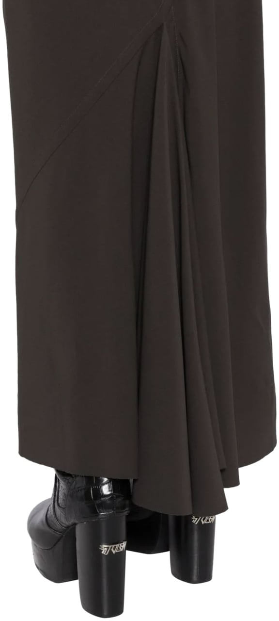 Rick Owens Calf Bias Skirt Dark Dust Grijs