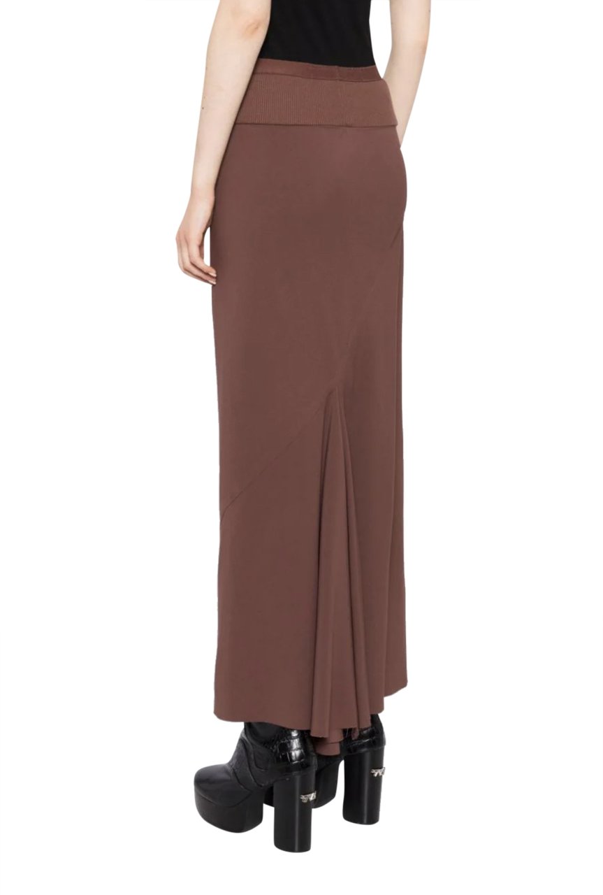 Rick Owens Calf Bias Skirt Throat Rood