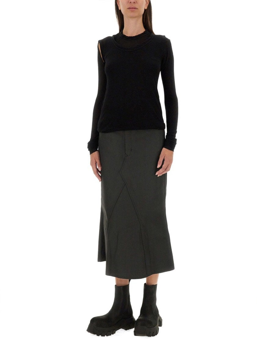 Rick Owens Denim Skirt Zwart