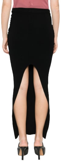 Rick Owens Gonna In Maglia Pillar Skirt Black Zwart